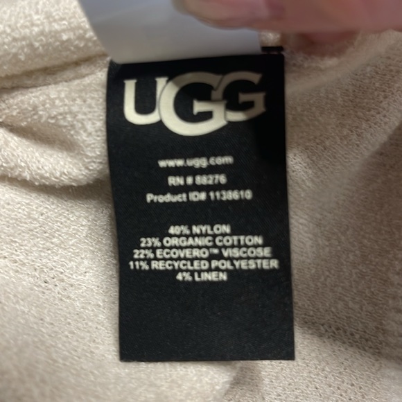 NWT UGG W Jeannie button down sweater color Nant cream check lightweight med. - Picture 11 of 13